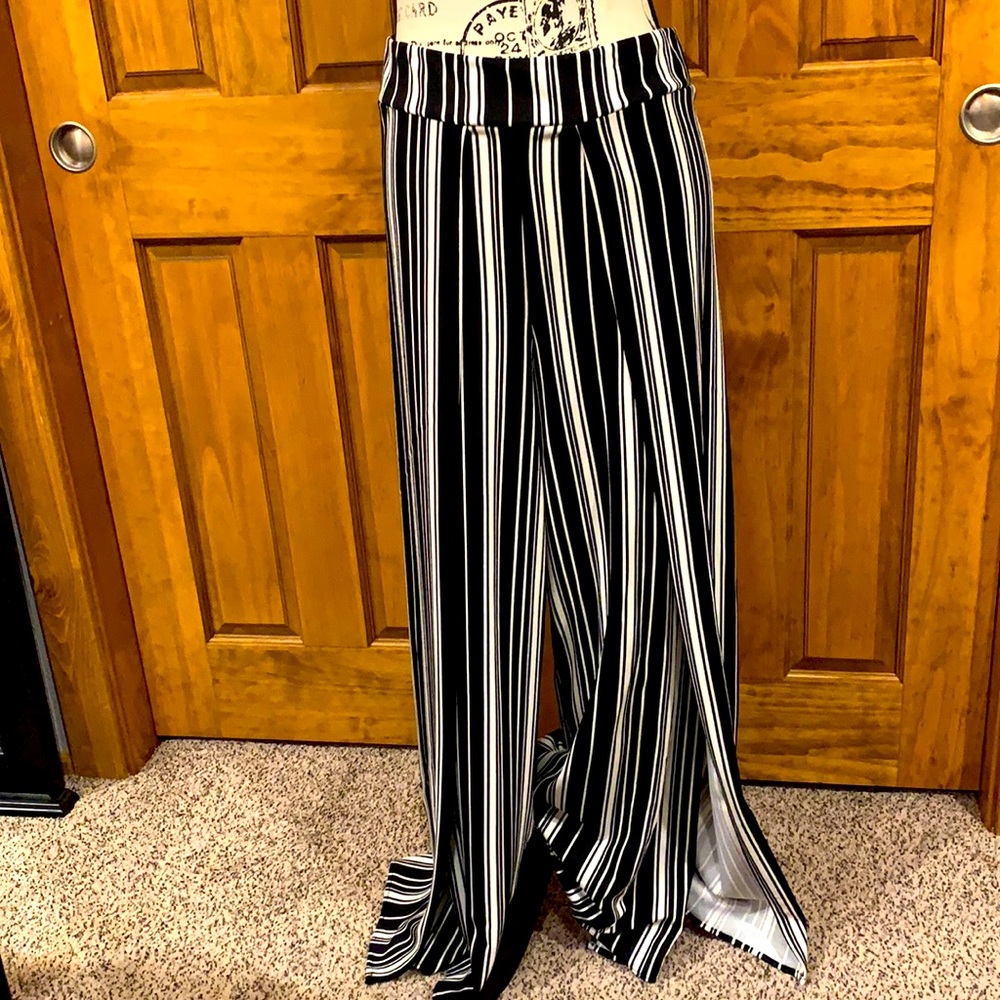 L&B striped palazzo pant